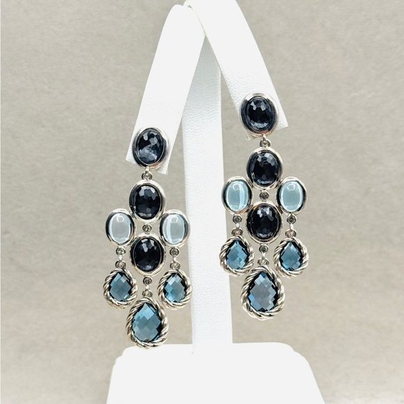 David Yurman Chandelier Earrings TopazHampton Topaz Black Orchid and Diamonds